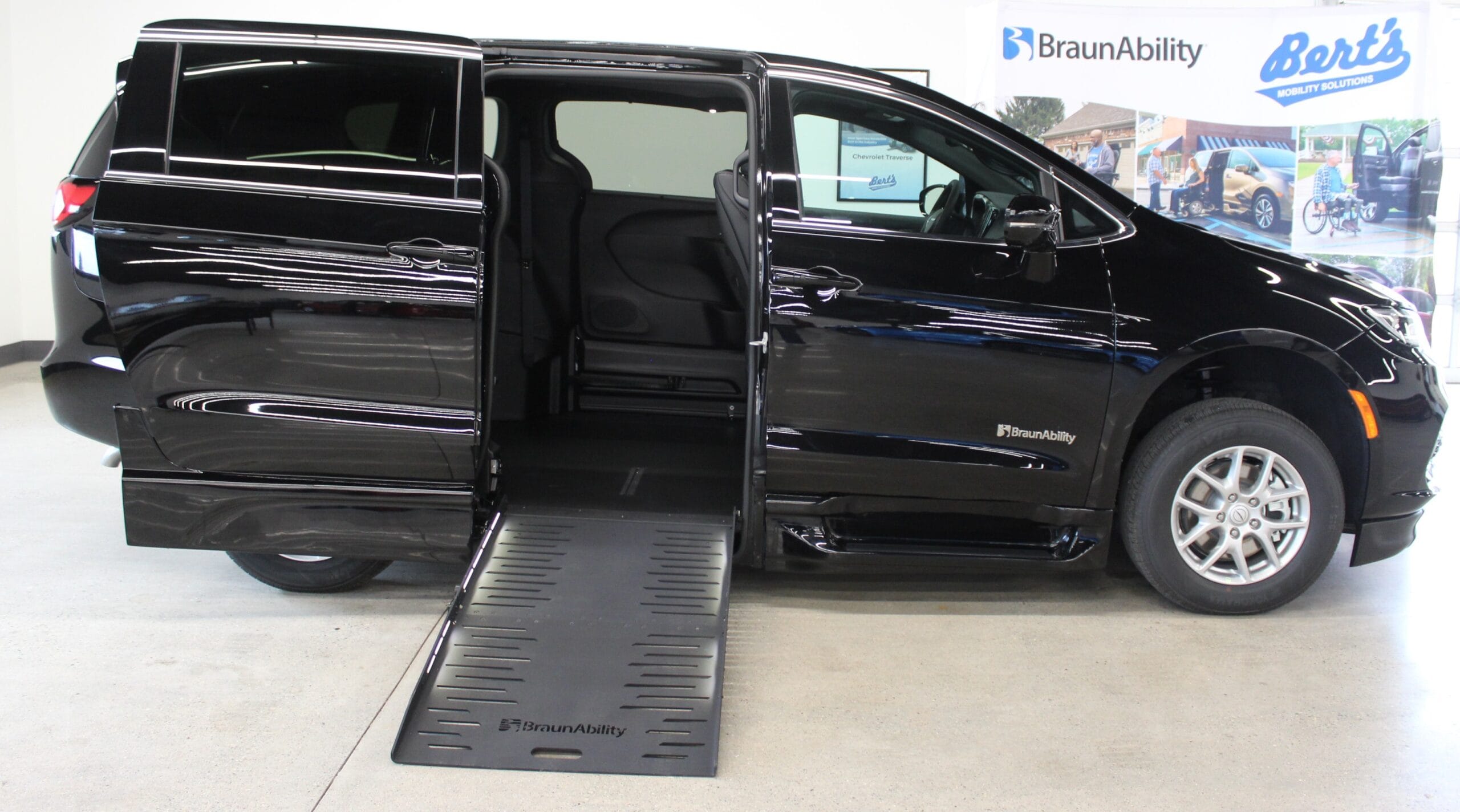 2026 Chrysler Pacifica Select with accessible ramp folded out