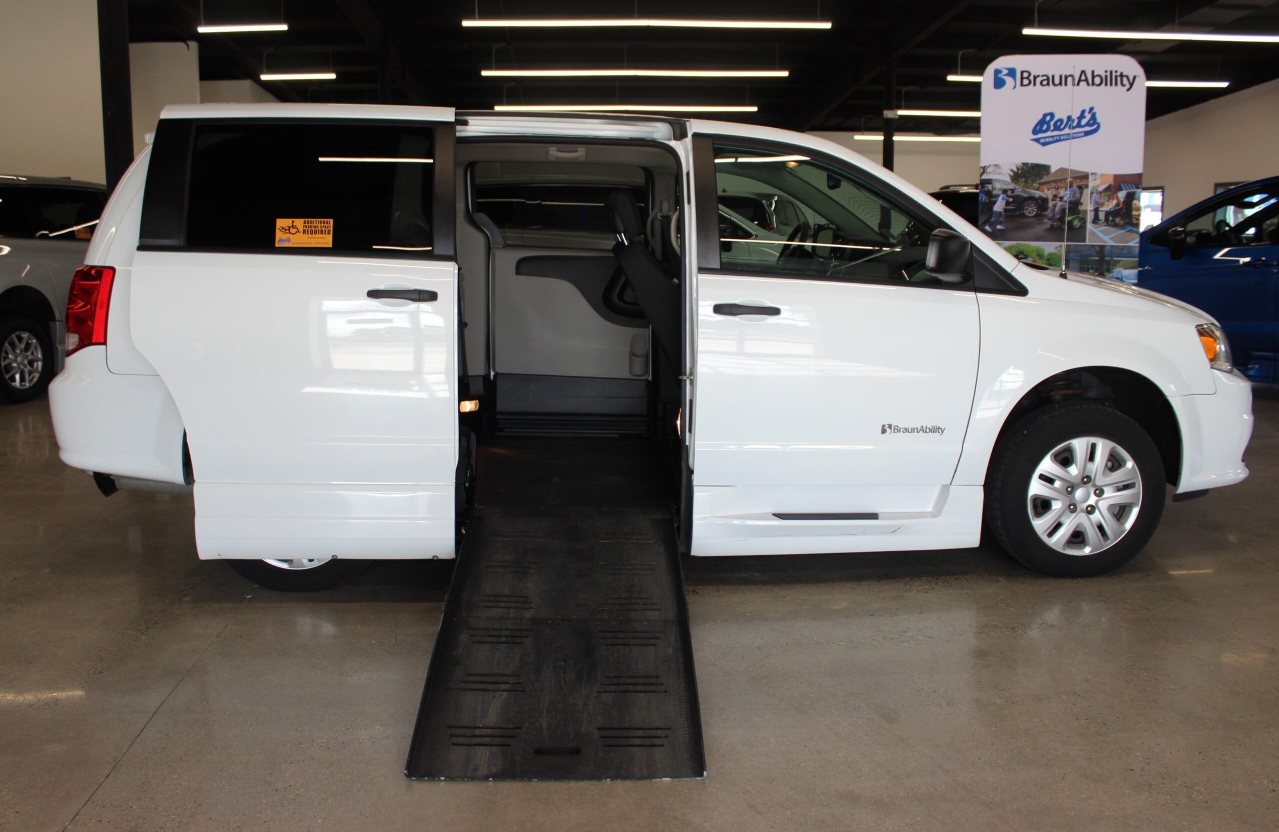 Used wheelchair van for sale with the ramp deployed